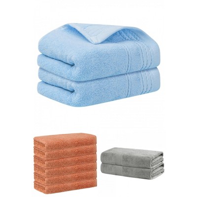 REGALWOVEN Striped Soft Absorbent Bathroom Cotton Towel Set 3 Pcs