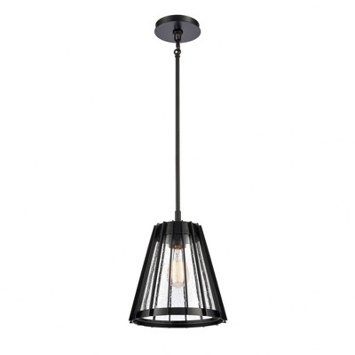 Elk Home Open Louvers 1 - Light Pendant in  Matte Black
