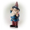 12" Polyresin/Stone Americana Saluting Gnome with Flag Red/White/Blue - Alpine Corporation - 4 of 4
