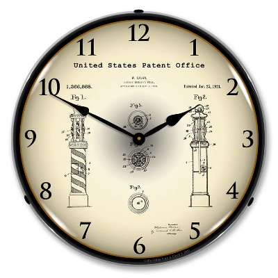 Collectable Sign & Clock | Kavan Rotary Barber Pole1920 Patent LED Wall Clock Retro/Vintage, Lighted