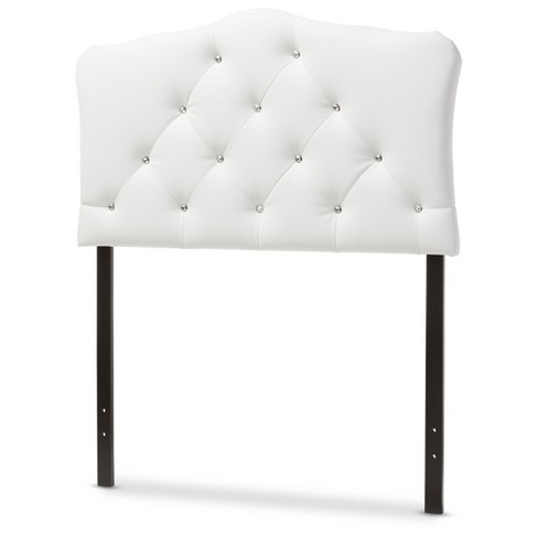 Twin Myra Modern And Contemporary Faux Leather Upholstered Button