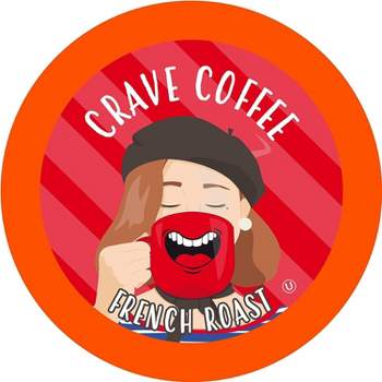 Crave Beverages French Roast Coffee Pods for Keurig Kcup, Dark Roast, 100 Count