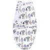 Hudson Baby Infant Girl Quilted Cotton Swaddle Wrap 3pk, Pink Safari, 0-3 Months - 3 of 4