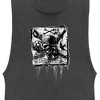 Juniors Womens Pirates of the Caribbean: Curse of the Black Pearl Black and White Skull Logo Festival Muscle Tee - 2 of 4