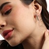 SOHI Women's Crystal Silver Bling Hoop Earrings - 4 of 4