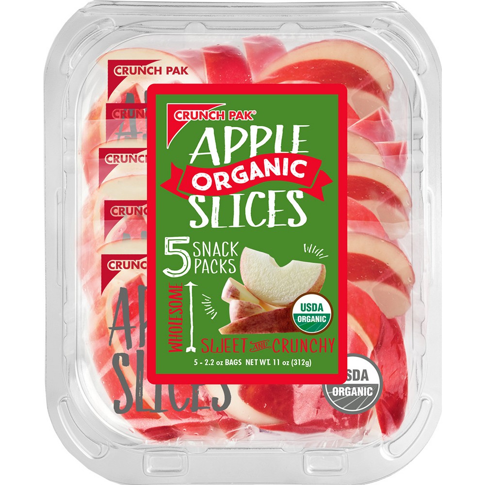 Crunch Pak Organic Apple Slices Bags - 2.2oz/5ct