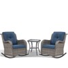 Gymojoy Outdoor Rocking Chair Rattan Rocker Chairs with Cushion - 3 of 4