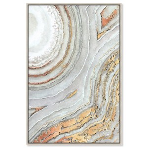 Art Remedy White Gold Boho Neutral Abstract Wall Art Framed - 1 of 4