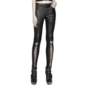 Women's Leather Lace Front Legging - Western F.a.s.h.i.o.n - 1 of 1