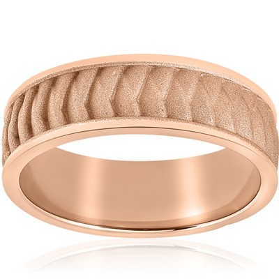 Pompeii3 6mm Men's 14k Gold or Platinum Wedding Band