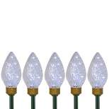 Northlight 5ct LED Lighted C9 Christmas Pathway Marker Lawn Stakes - Clear Lights