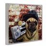 Stupell Industries Urban Pug Dog Boombox Music Chain Necklace Framed Giclee Art - 2 of 4
