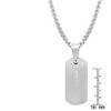 Steeltime unisex stainless steel our father prayer dog tag pendant. Color Options: Silver, Gold - 3 of 3