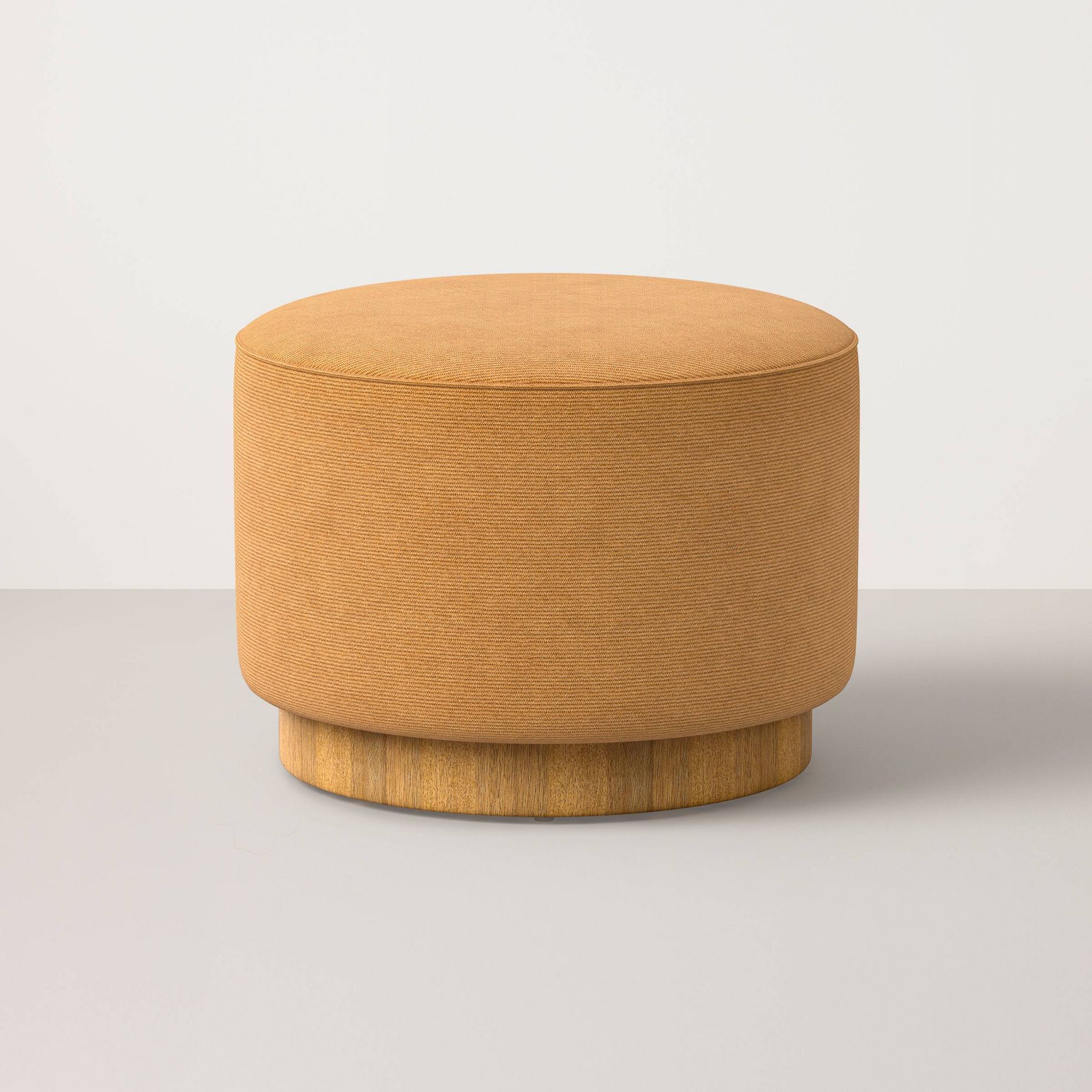 Round Ottoman with Plinth Base Rust - Hearth & Hand™ with Magnolia