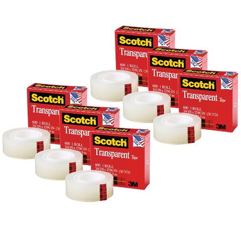 Scotch 3pk Transparent Tape 3/4 X 1000 : Target