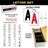 Excello Global Products Swinging Changeable Message Sign: 24" x 36" Sign , 792 Double Sided Letters/Storage Box. Black Board/Letter Board(Orange Legs) - 3 of 4