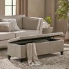 Contemporary Upholstered Storage Ottoman Bench with Soft-Close Hinges for Entryway or Living Room – 51" Wide -3irtyhousy - 2 of 4