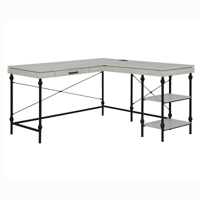 59" Gulnora L Shaped Desk with USB Power Ports - HOMES: Inside + Out