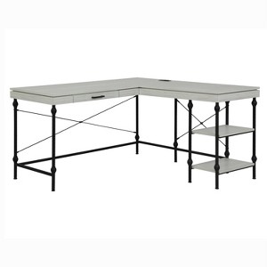 59" Gulnora L Shaped Desk with USB Power Ports - HOMES: Inside + Out - 1 of 4