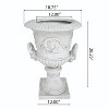 GDFStudio Tunlaw Outdoor Traditional Roman Chalice Stone Garden Urn Planter - 3 of 4