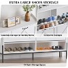 Large Shoe Cabinet with 4 Flip Drawers Freestanding Hidden Shoe Cabinet Organizer with Open Storage, Narrow Shoe Rack with Legs - 4 of 4