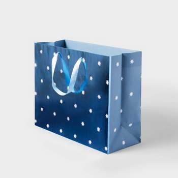 Blue Foil with White Star Dot Large Vogue Bag - Spritz™
