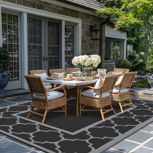 Abynow Geometric Modern Indoor and Outdoor Area Rug - 1 of 4