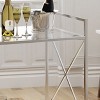 NicBex Mobile Kitchen Island Cart Morden Kitchen Carts on Wheels with Storage with 2-Tier Glass Shelves for Kitchen, Silver - 4 of 4
