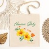 City Creek Prints Hawaii Girly Flower Canvas Tote Bag - 15x16 - Natural - 2 of 2
