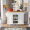 53" Kitchen Cart with Rubber Wood Top, Rolling Kitchen Island with 5 Drawers, Spice Rack, Towel Holder & Adjustable Shelves - ModernLuxe - 2 of 4