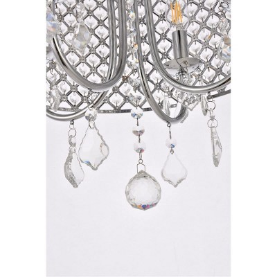 Elise Chrome Crystal 4-Light Flush Mount Ceiling Fixture