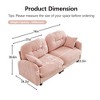 74" Beige Loveseat Cloud Sectional Couches Chenille Fabric Tufted Cushion Backrest Design High Quality Wooden Base for Living Rooms - 3 of 4
