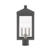 Livex Lighting Nyack 3 - Light Post Light in  Scandinavian Gray - 3 of 4