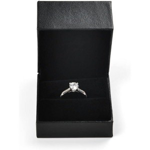 Black Jewelry Set Gift Box, Storage Case for Rings, Earrings, and Necklaces, Presentation Organizer - 1 of 4