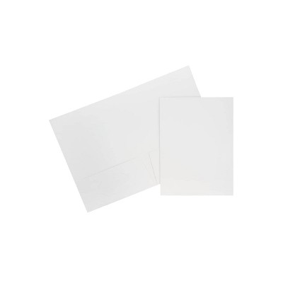 Jam Paper Two-pocket Textured Linen Business Folders White 95448d : Target