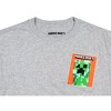 Seven Times Six Minecraft Boys' Pocket Size Creeper Graphic Print T-Shirt Grey - image 3 of 3