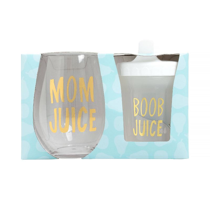 Pearhead Mom Juice Wine Glass and Baby Bottle, 5 of 6