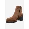 Junae - Cognac Suede Leather Block Heel Boot (Women) cognac suede 9.5 Forever & Always Shoes US - 4 of 4