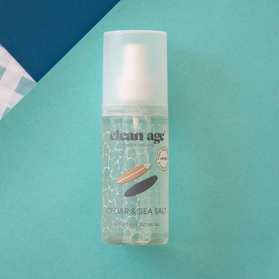 Clean Age Cedar & Sea Salt AHA Deodorant + Body Spray for Teens - 4 fl oz: Baking Soda-Free, Vegan, Sensitive Skin