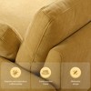 Chenille Armchair Sofa with Extra-Wide & Deep Seat, Color-Blocking Accent Chair with 2 Throw Pillows for Living Room, Bedroom - 4 of 4