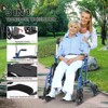 Elderly Walking Aid with Seats, 3-in-1 Walking Wheelchair Combination, with 8" Anti-slip Wheels, Reversible Backrest, and Detachable Footrest - 2 of 4