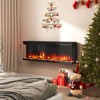 Costway 50" Wide 3-Sided Electric Fireplace Insert 750with 1200W Recessed Wall-Mounted Heater - 4 of 4