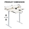 SinCiDo Height Adjustable Electric Standing Desk with Charging Station, 48" Sit Stand Up Computer Home Office Desk with LED Lights - 3 of 4