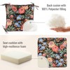 Deep Seat Cushions for Outdoor Furniture,Set of 2,Extra Thick 24"x24"x4",Tufted Low Back 22"x24"x6", Removable Patio Chair Cushions, Floral - 2 of 4