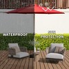 CAVINAS 7.5/9/10 FT Patio Umbrella,Outdoor Umbrella with 8 Sturdy Ribs,Waterproof Market Umbrella with Push Button Tilt and Crank for Garden,Deck - 2 of 4