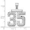 Black Bow Jewelry 14k White Gold, Varsity Collection, Large D/C Pendant, Number 35 - 2 of 3