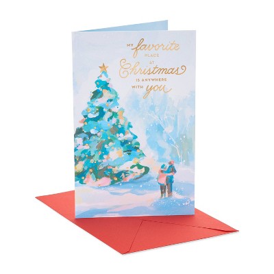 Christmas Card Painterly Tree Scene