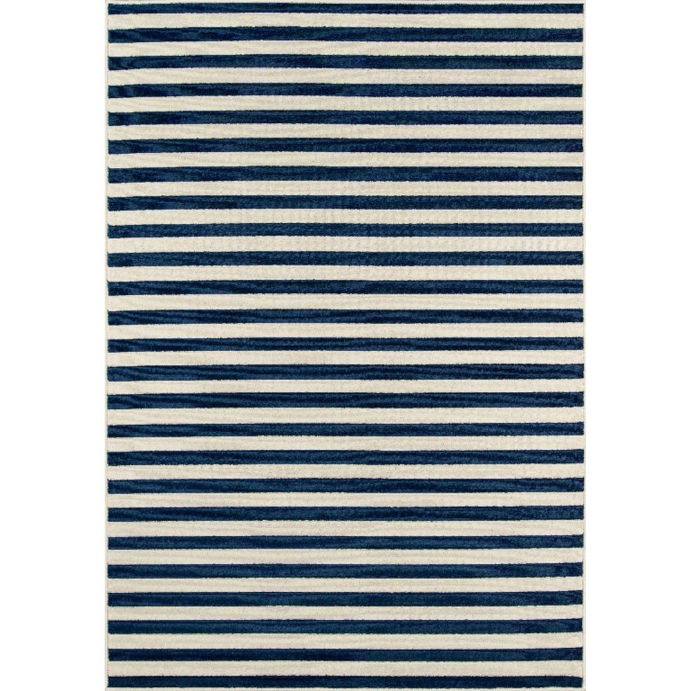 4'x6' Stripe Area Rug Navy