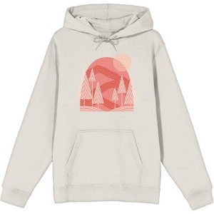 Adventure Society Mountain & Pine Trees Adult Long Sleeve Hoodie - 1 of 2