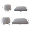 MAXYOYO Bean Bag Bed, Faux Fur BeanBag Chair to Velvet Floor Bed with Removable Cover, Grey - 2 of 4